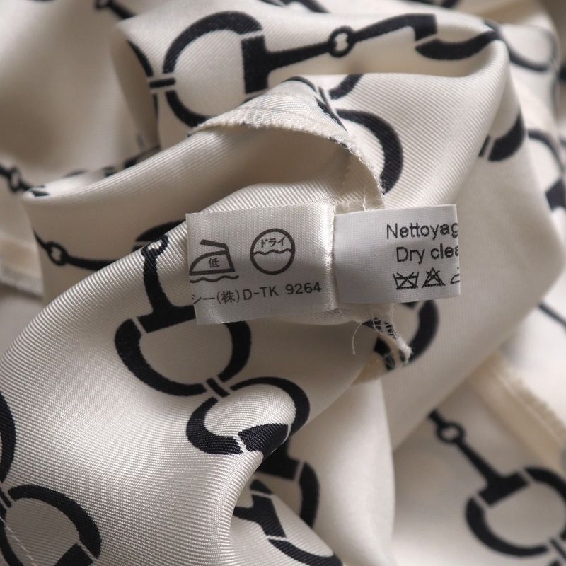 OLD Celine Old Celine Vintage Blouse Size 40 All Silk Harness Pattern Bits Long