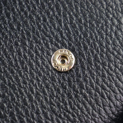 Gucci 615524 Leather Interlocking G Grained Accordion Closure Long Wallet With