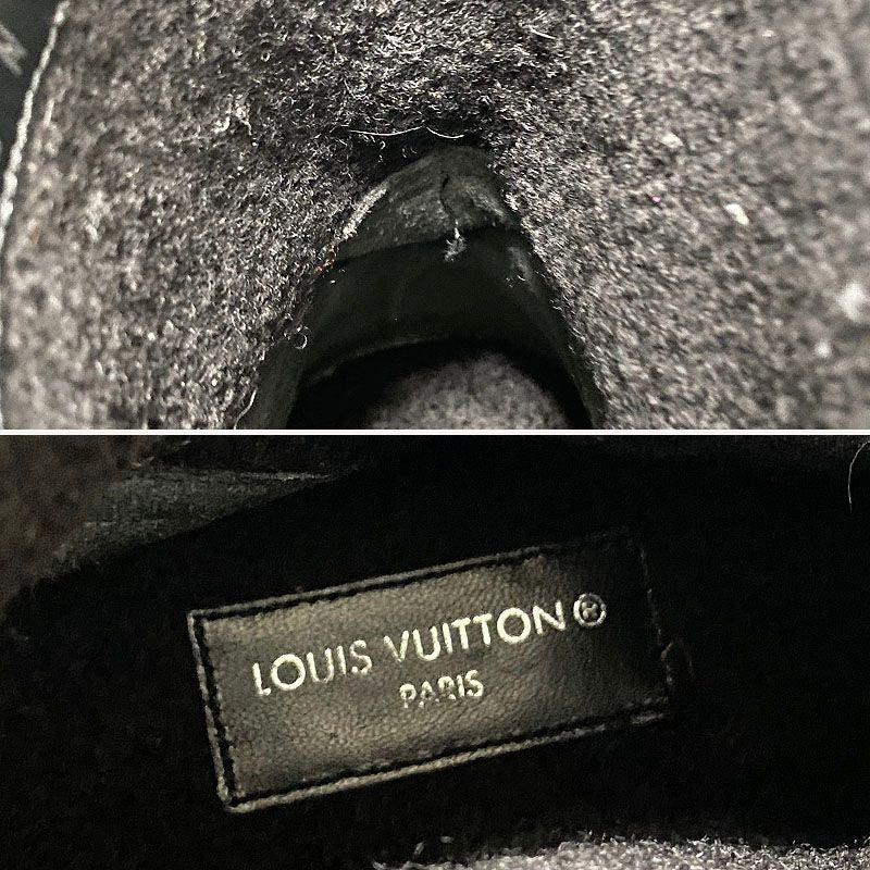 Louis Vuitton LV Snowdrop Line Ankle Boots 35 Black Mouton Boots