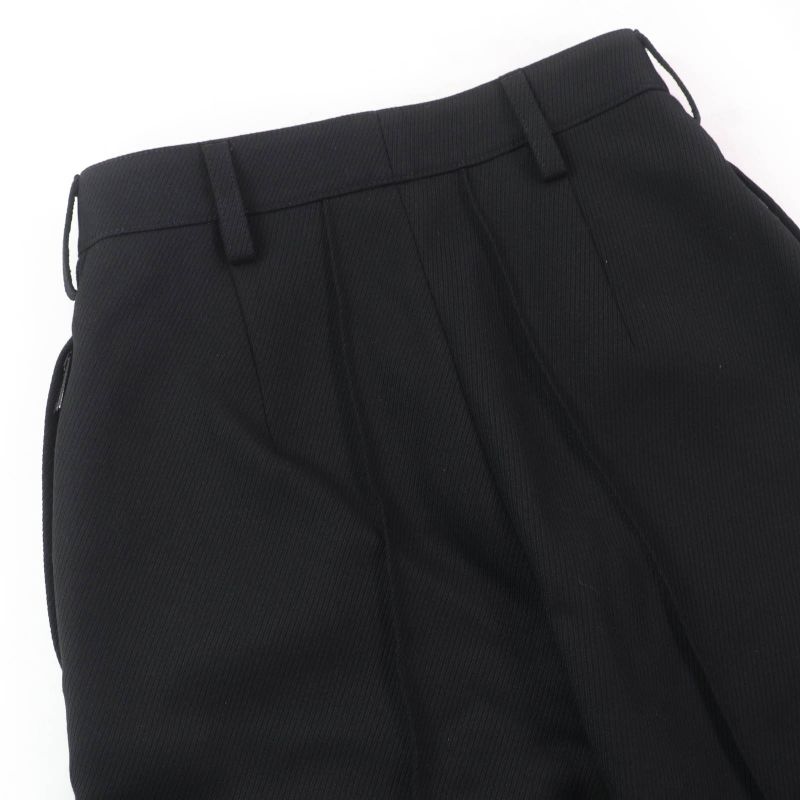 Prada 2023 P235h Virgin Wool Bottoms Pants Black 36 Ladies