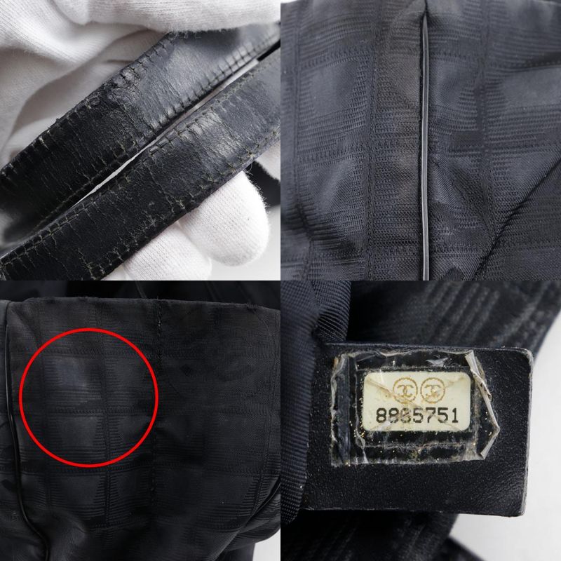 Chanel Tote MM New Travel Line A15991 Nylon Canvas Black Ladies Tote Bag