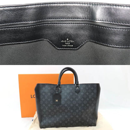 Louis Vuitton Grand Sac M44733 Monogram Eclipse Tote Bag Black Gray -