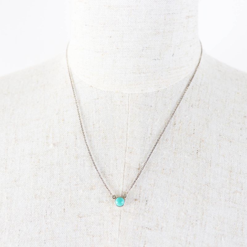 Tiffany & Co Colored By-the-yard Necklace Ag925 Turquoise Blue