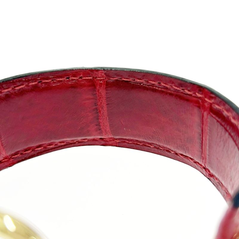 Gucci GP Leather Horsebit Bangle Red 498201 Bangle