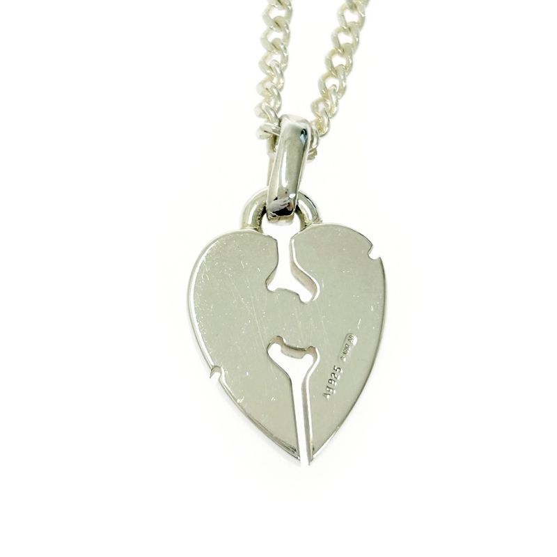 Gucci Silver Knot Heart Necklace 11.2g 925 Engraved 364075 Necklace