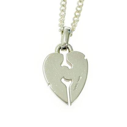 Gucci Silver Knot Heart Necklace 11.2g 925 Engraved 364075 Necklace