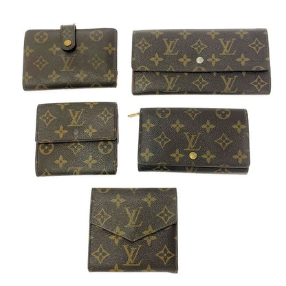 Louis Vuitton Monogram PVC Wallet Set of 5 Brown 414856 Bifold Wallets