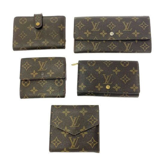 Louis Vuitton Monogram PVC Wallet Set of 5 Brown 414856 Bifold Wallets