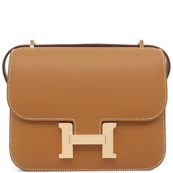 Hermes Shoulder Bag Constance 3 Mini Miroir Vaux Epson Gold Rose Gold Hardware