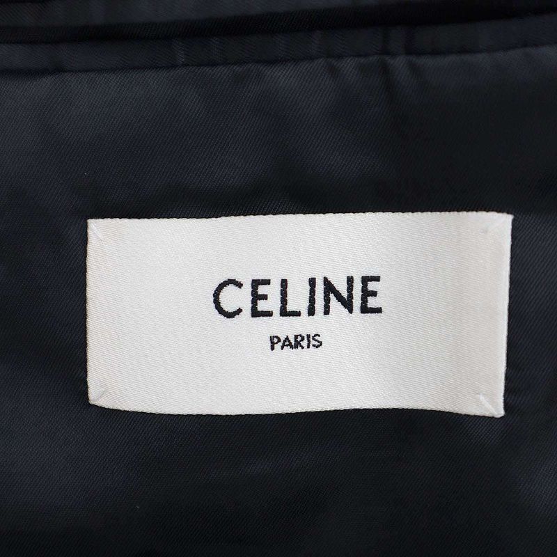 Celine Striped Wool Double Breasted Jacket 2v120065k Grey 34