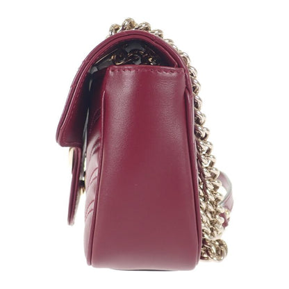 Gucci GG Marmont Mini Shoulder Bag 446744aadpj6207 Leather Rosso Ancora