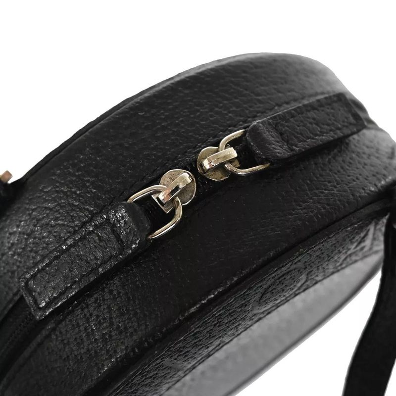 Bvlgari Bee Zero One Mini Shoulder Bag Logo Leather Black 80bs126