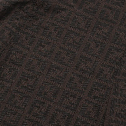 Fendi Size 44 FF Logo Zucca Pattern One Piece Swimwear Swimsuit