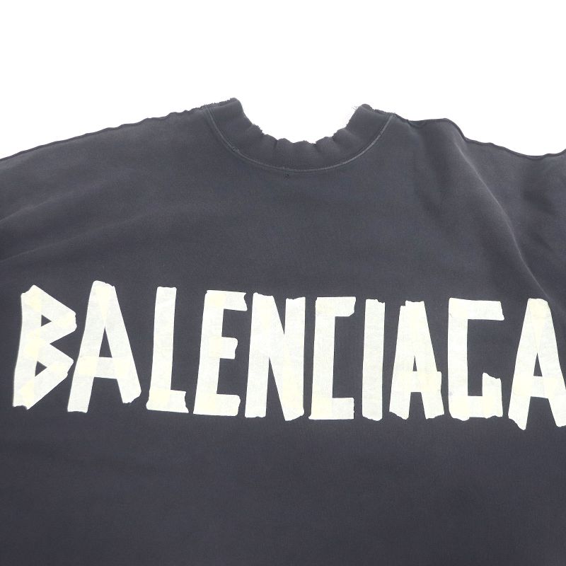 Balenciaga 24SS 791613 TAPE TYPE Oversized Damaged Docking Design Long Sleeve