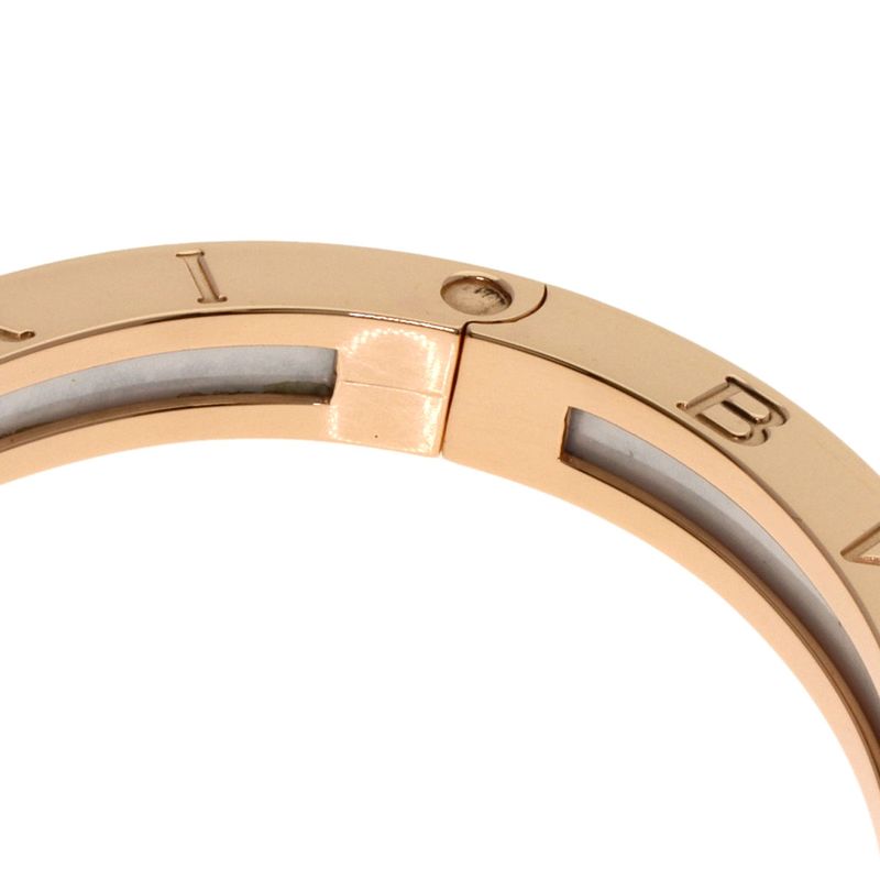 Bvlgari Bulgari B-zero1 Bee Zero One M White Ceramic Bracelet 18K Pink Gold