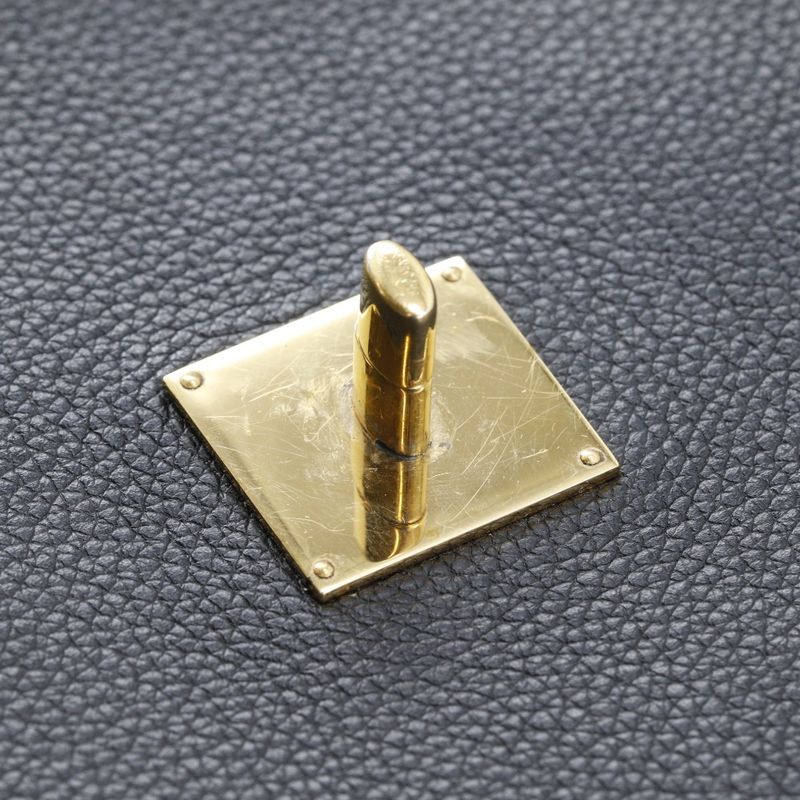 Louis Vuitton Lock Me MM M50191 Calf Black/beige Du0185 Ladies Tote Bag