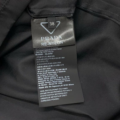 Prada Dress Recycled Polyamide Black Silver Re-nylon Triangle Logo 23 AW