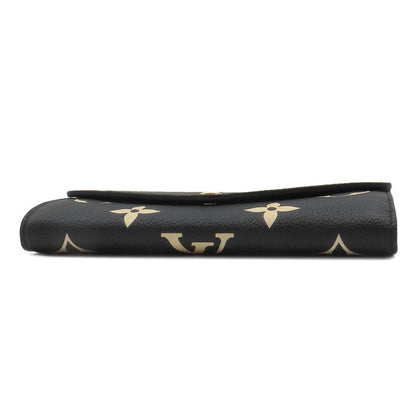 Louis Vuitton Long Wallet Portefeuille Sarah Monogram Empreinte Black and Beige