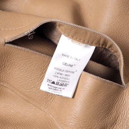 Celine Coat Size 36 《phoebe Period》 Mouton Coat Long Coat Reversible Collarless