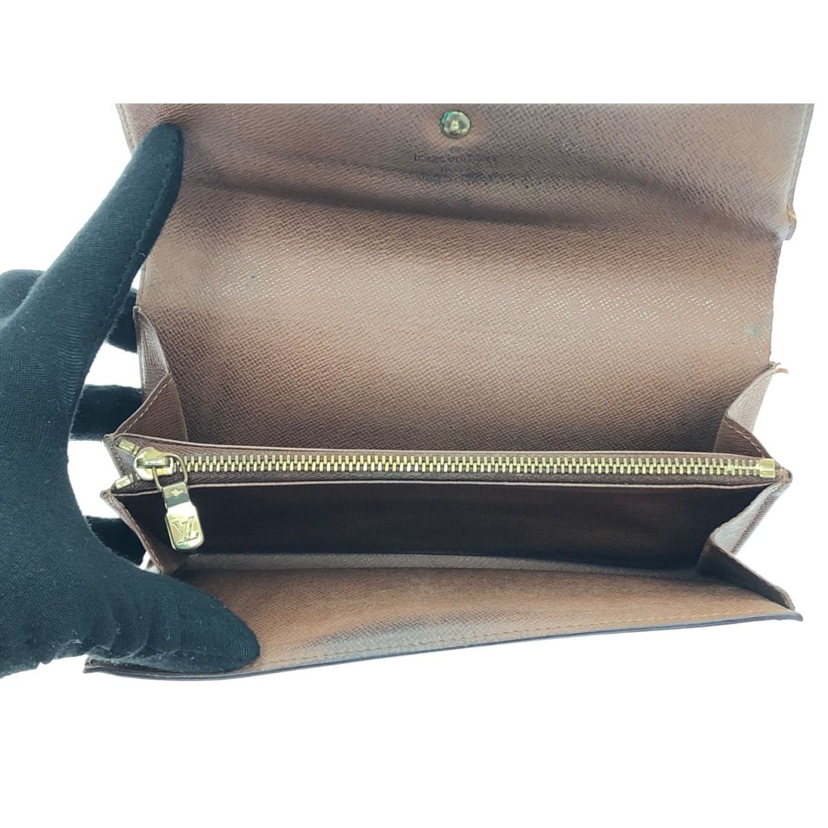 Louis Vuitton Women's Long Wallet Monogram Portomone Credit M61726 Brown