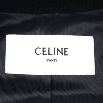 Celine 22AW 2v09m896c BOY DOLL Teddy Jacket Boy Doll Back Logo Leather Cutting