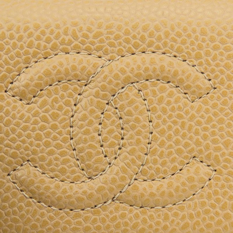 Chanel Key Case 6-stacks Caviar Skin Beige Gold Hardware 8-stacks Coco Mark