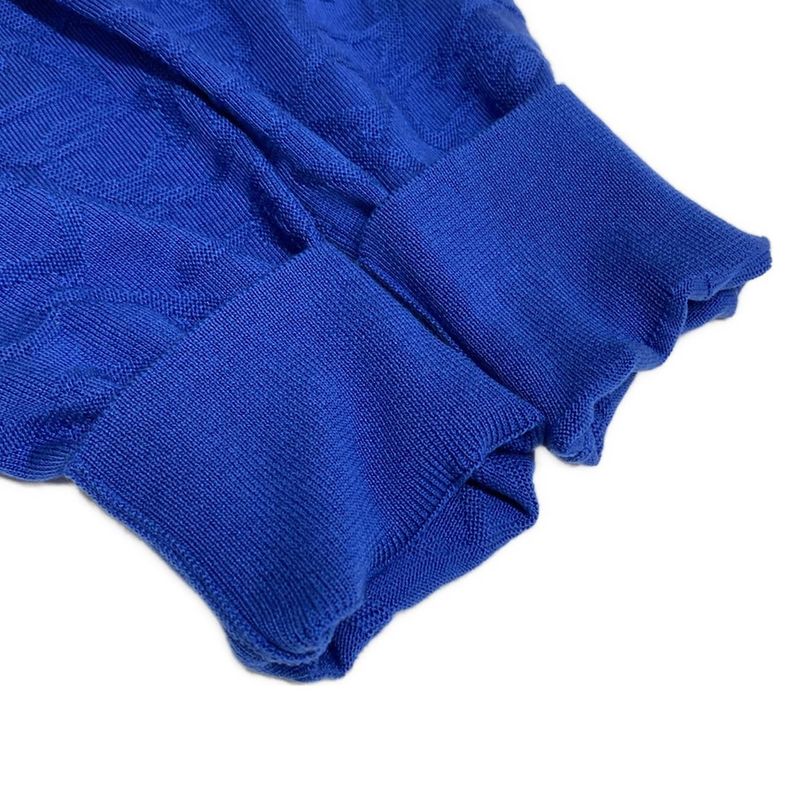 Hermes Cardigan Size 42 L Women - 4e2730dc Blue Long Sleeves Silk Blend/chaine