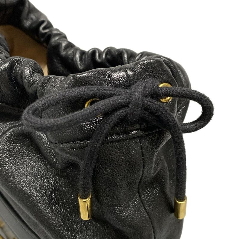 Gucci Shoulder Bag Horsebit 1955 Bucket Bag 602118 Black Drawstring Shape