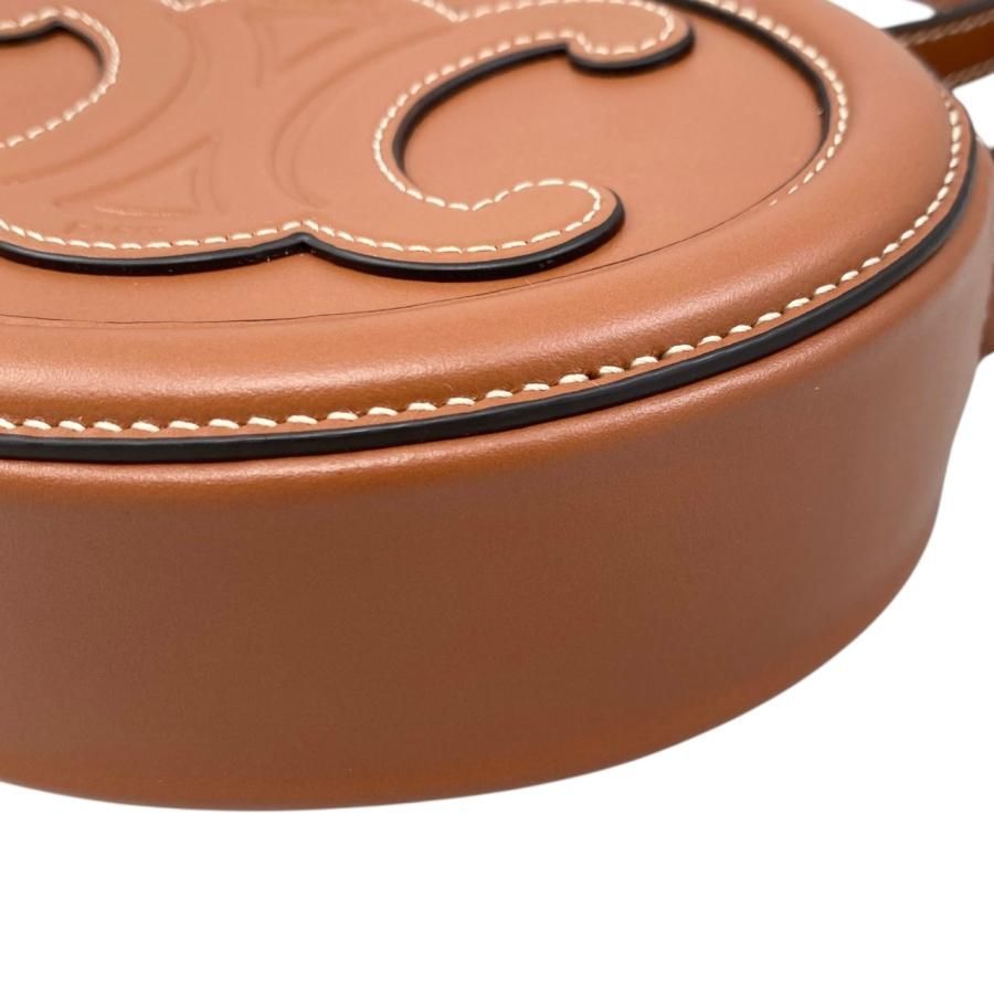 Celine Shoulder Bag Oval Purse Crossbody Bag 10i703 Cuir Triomphe Brown Gold