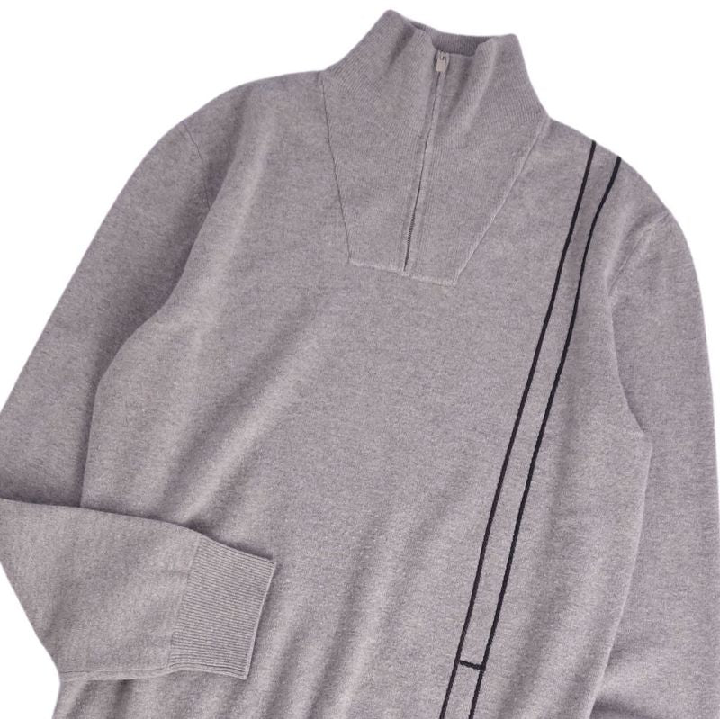 Hermes Knitted Sweater Half Zip H Logo Wool