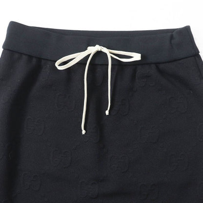 Gucci 655183 GG Pattern Jersey Jacquard Skirt Black S Genuine
