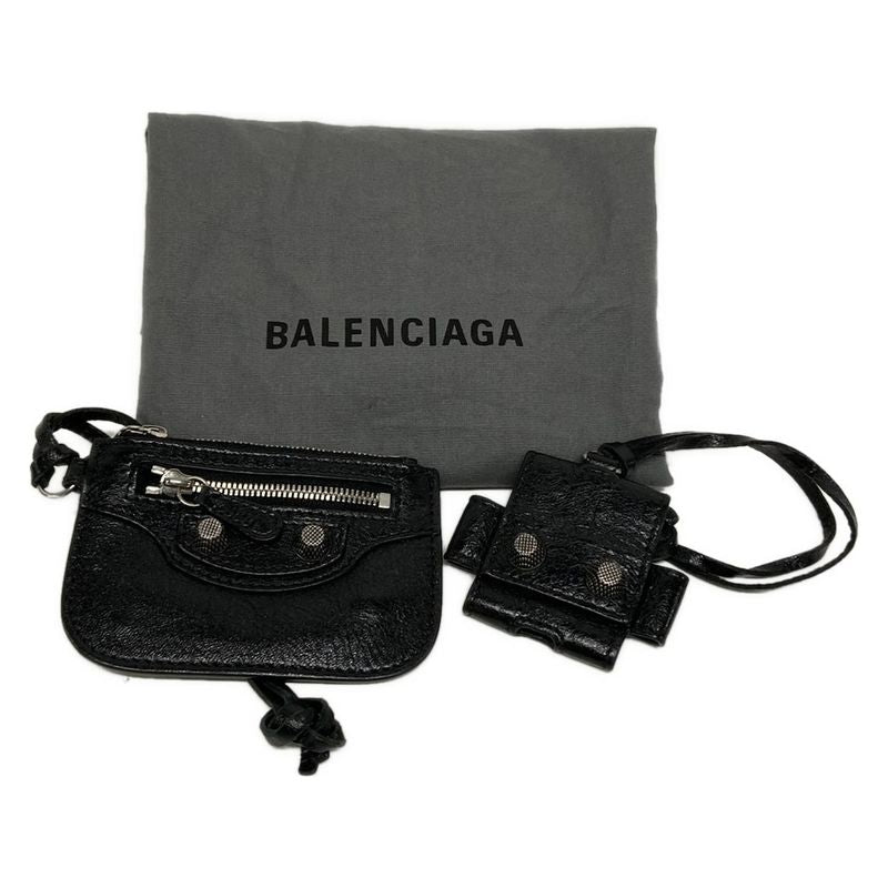 Balenciaga Shoulder Bag Le Cagor Crossbody Bag 719065 Black Lambskin