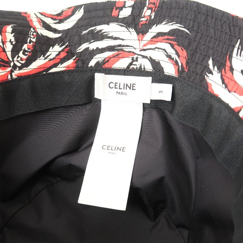 Celine Hat Size S Aloha Palm Tree Nylon Bucket Hat Made In France 20250611