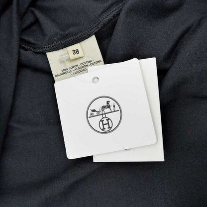 Hermes T-shirt Culture Black Size 38 Cotton Short Sleeve Women's