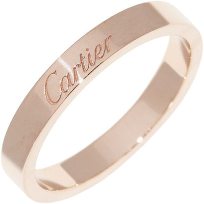 Cartier Ring 18K Pink Gold C De Cartier Ring Engraved Ring Width 3mm (012in)