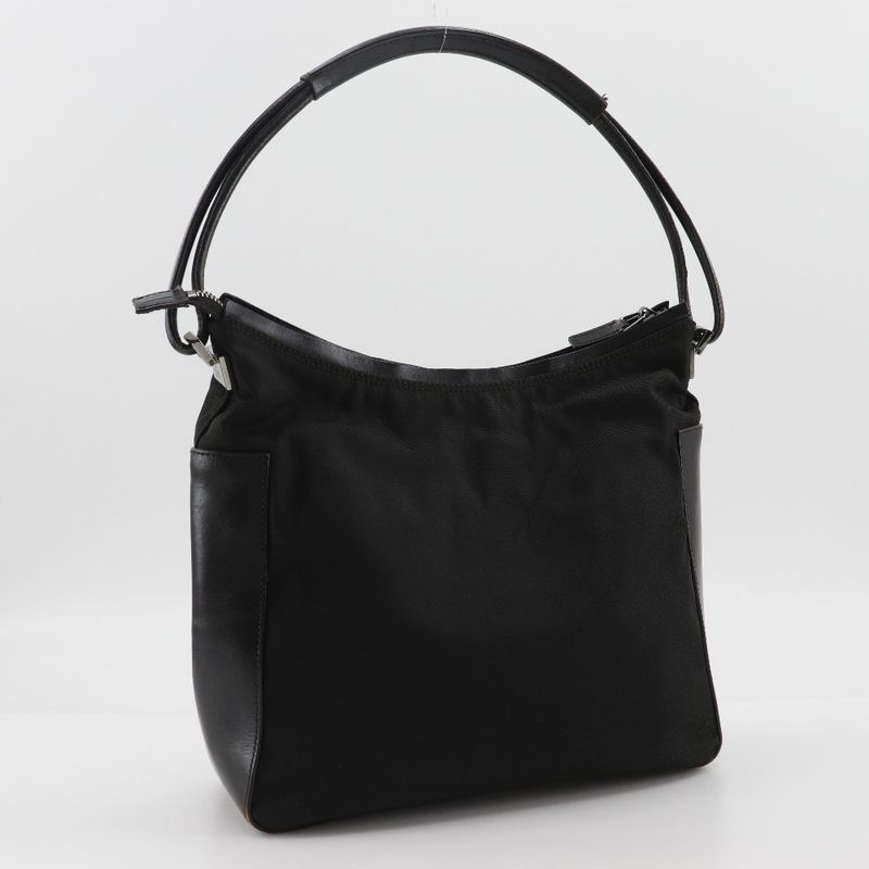 Gucci 001.3766 Nylon Canvas Black Women Shoulder Bag