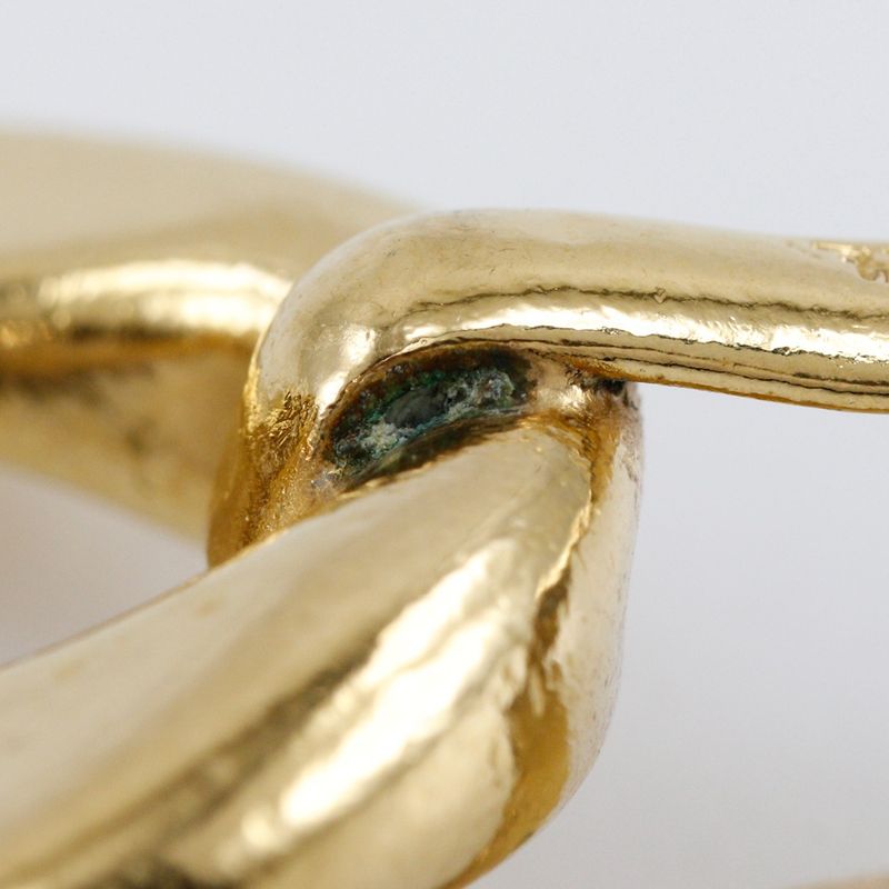 Chanel Chain Choker Vintage Gold Plated Ladies 156.0g Necklace