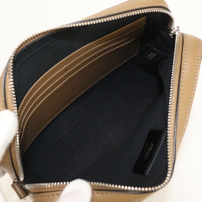 Fendi Camera Case Diagonal 7m.0286 Shoulder Bag Leather PVC Men's