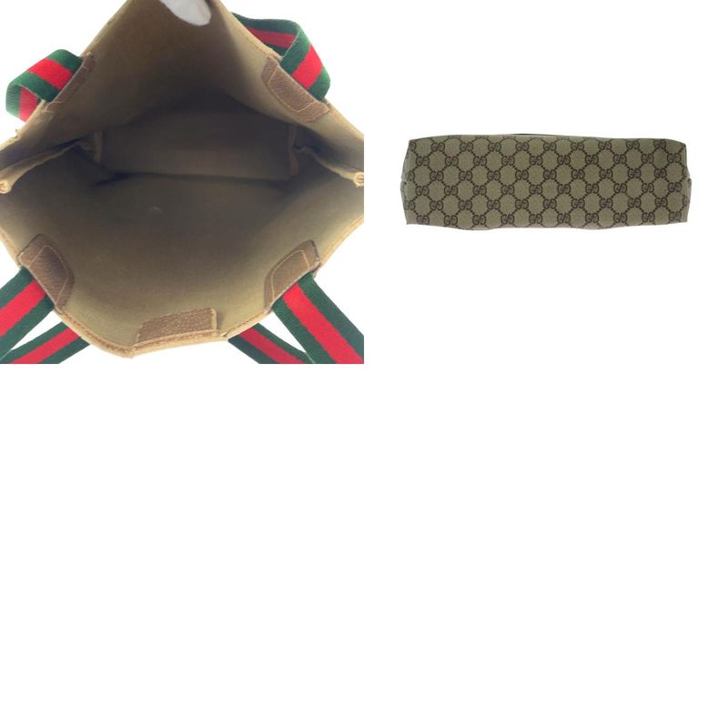 Gucci Vintage Old Gucci Sherry Line Beige Brown GG Supreme Canvas 39 02 003