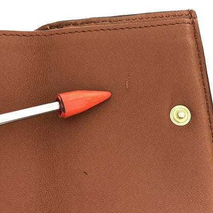 Fendi - Micro Tri-fold Wallet Leather Compact Wallet Purse - Brown - Women