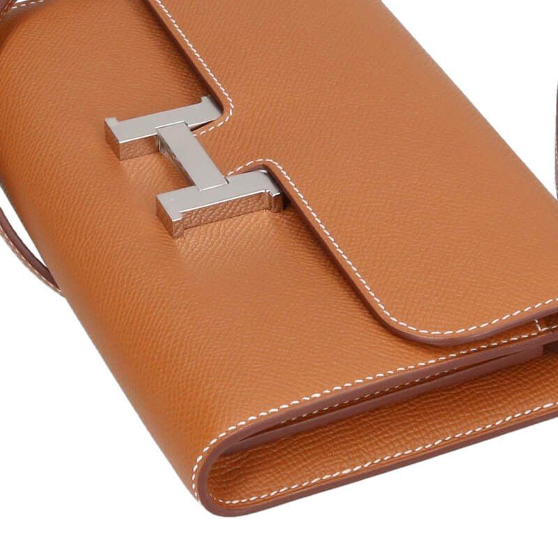 Hermes Constant Togo U Engraved Svhardware Vaux Epson Gold Long Wallet Men's
