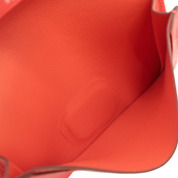 Hermes Card Case Bearn Chevre Rose Texas Silver Hardware Unused Business Card