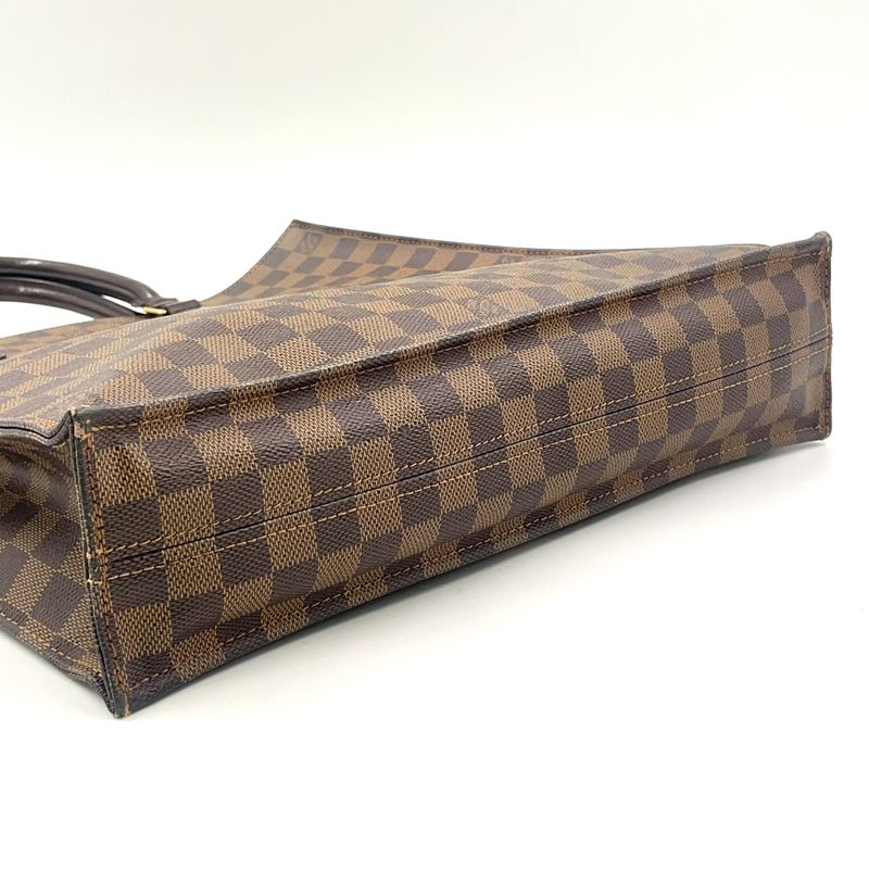 Louis Vuitton Sac Pla Damier Ebene Damier Ebene Leather × PVC Brown Tote Bag