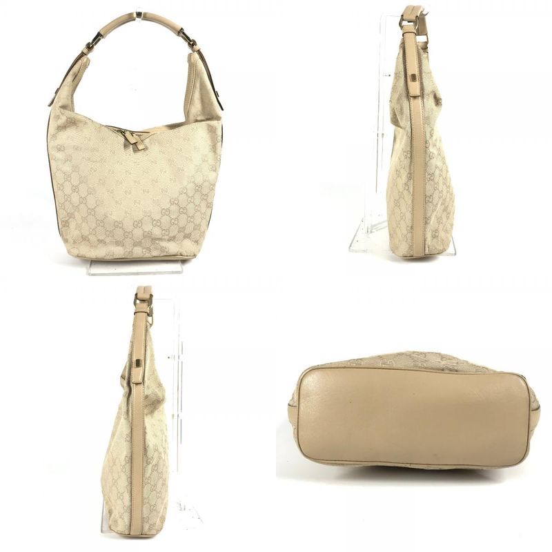 Gucci Shoulder Bag GG Logo 73885 GG Canvas/leather Beige