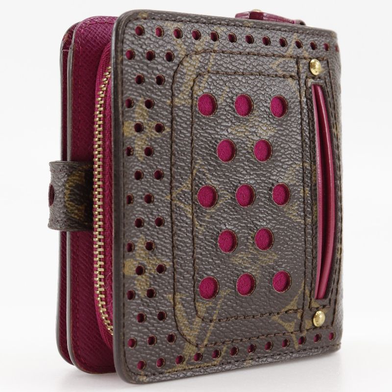 Louis Vuitton Compact Zip Monogram-perfo M95188 Monogram Canvas Fuchsia