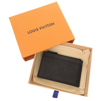 Louis Vuitton Coin Card Holder Monogram Shadow M82245 IC Chip Black Coin Case