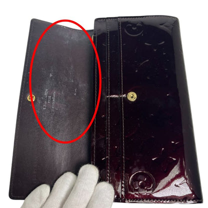 Louis Vuitton M93524 Vernis Portefeuille Sarah Long Wallet With Two-fold Zipper