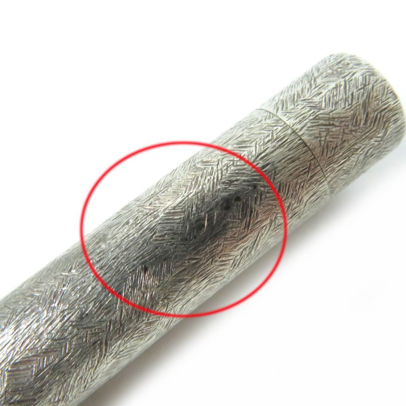 Exterior Good Cartier Oval All-over Roller Gas Lighter Silver Swiss Made Men's