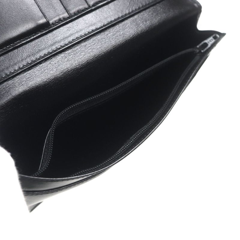 Cartier Must Line Leather Logo Hardware Long Wallet Bifold Long Wallet Black