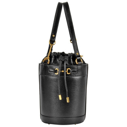 Gucci Horsebit 1955 Handbag 2WAY Leather 637115 Black Bucket Bag Shoulder Bag